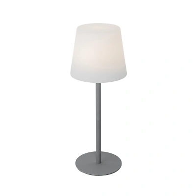 Dobíjecí stolní lampa šedá vč. LED a stmívače IP54 - Jude